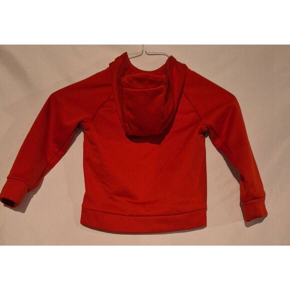 Nike Silver Swoosh Toddler Boy Dri-Fit Pullover‎ Hoodie Red Size 3T - Picture 2 of 3